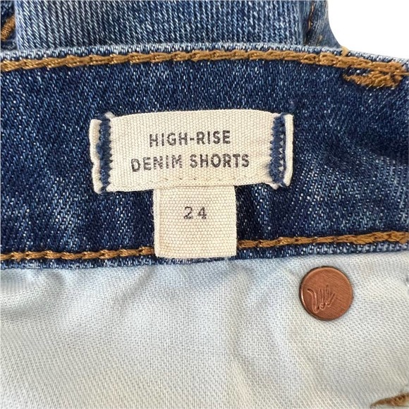 Madewell High-Rise Denim Shorts in Glenoaks Wash Cutoff Edition Size 24w - Picture 8 of 10